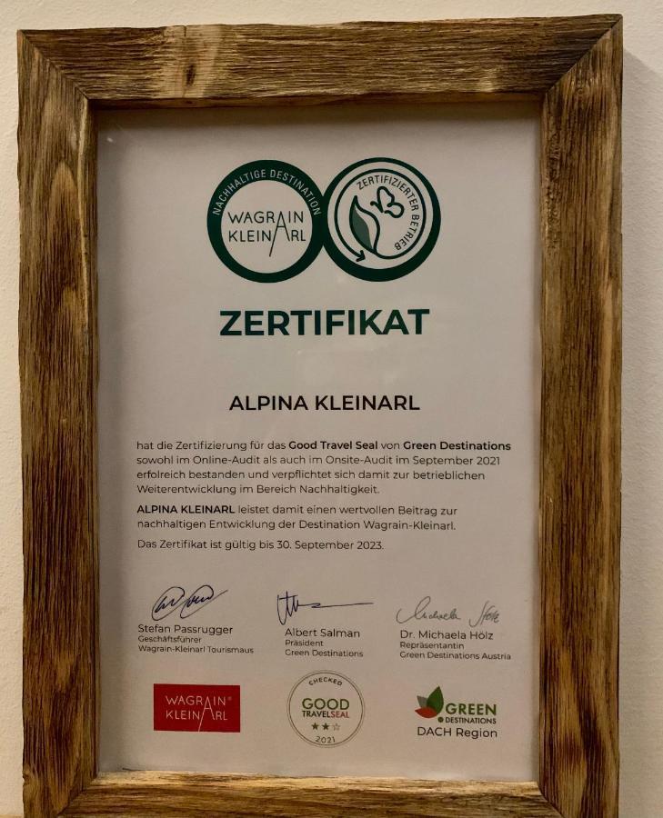 Hotel Alpina Kleinarl Eksteriør billede